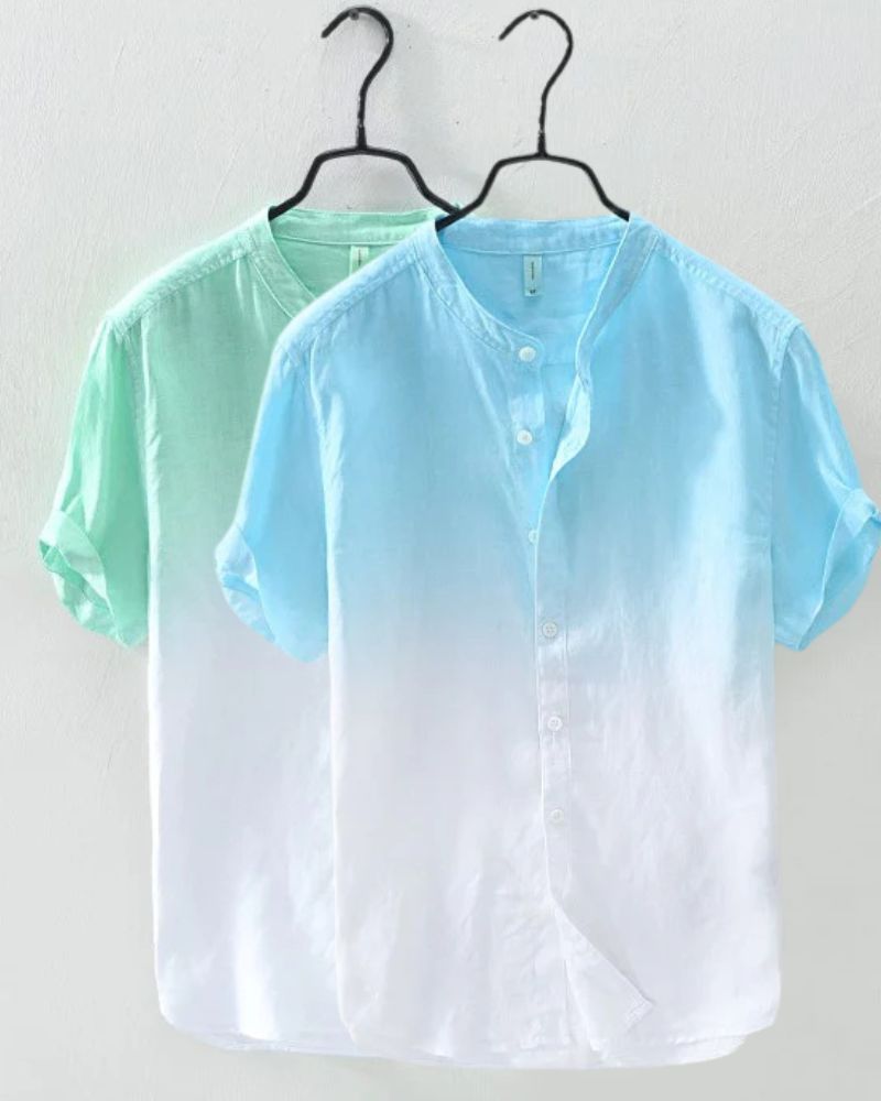 Aqua Mint & Sky Gradient Shirt Combo
