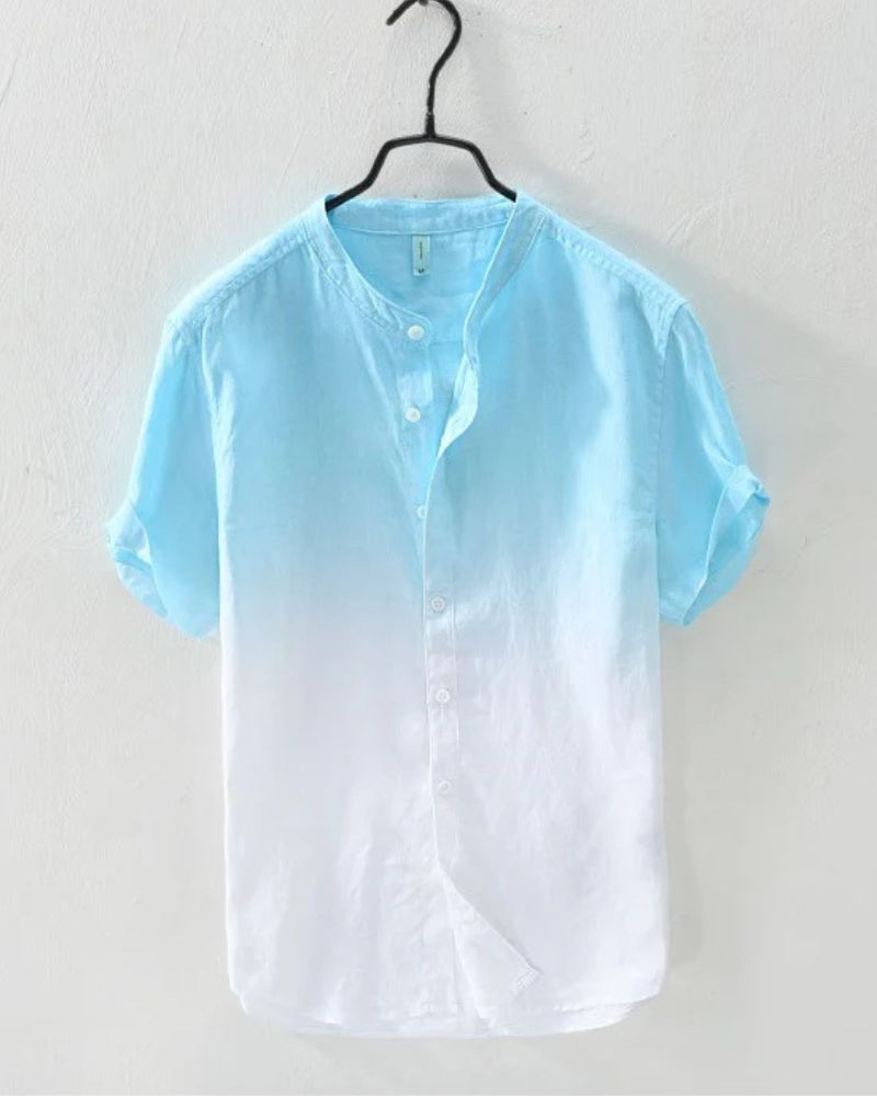 Aqua Blue Ombre Shirt-Funky Babaji