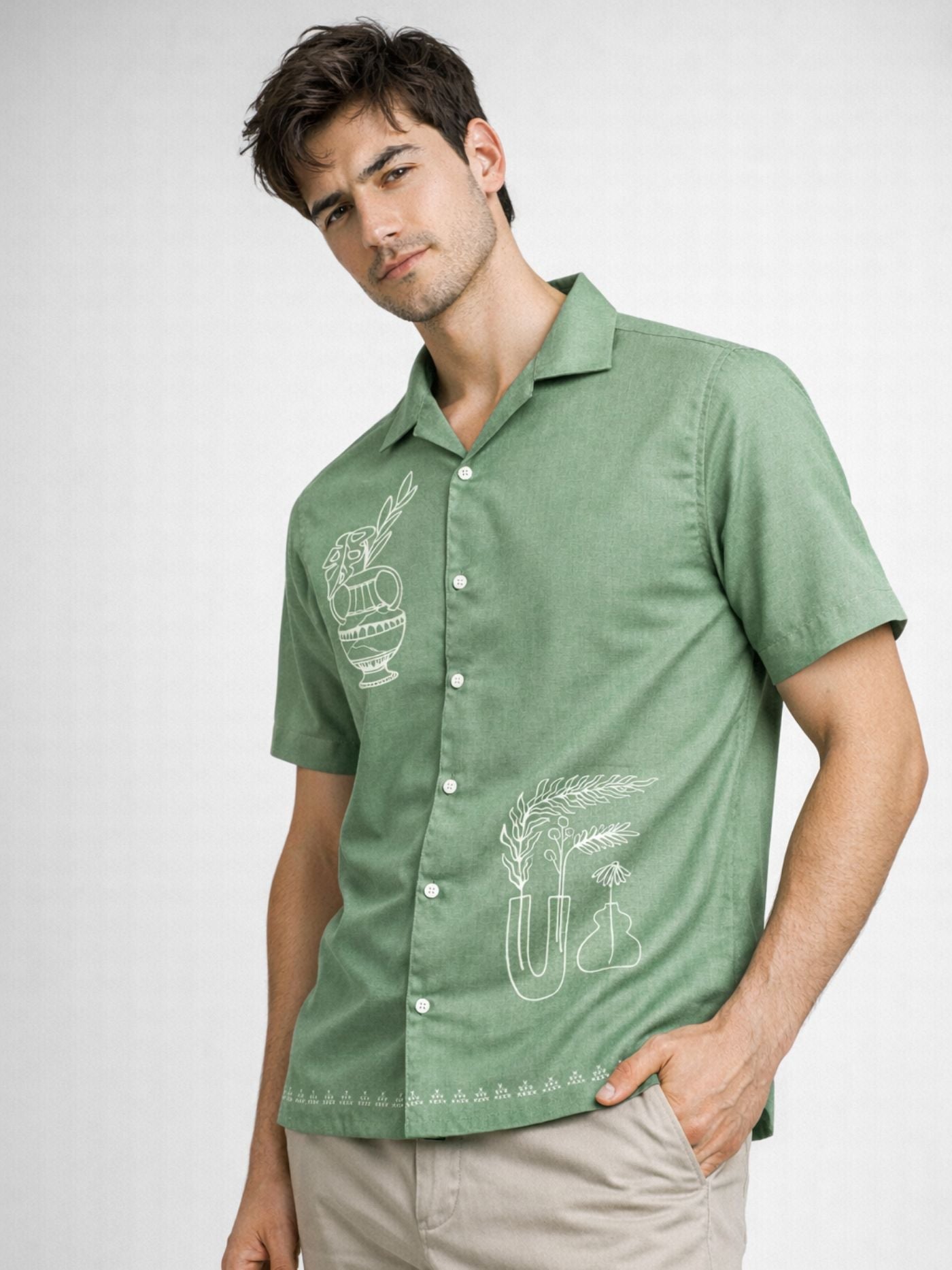 Artisan Sketch Sage Shirt