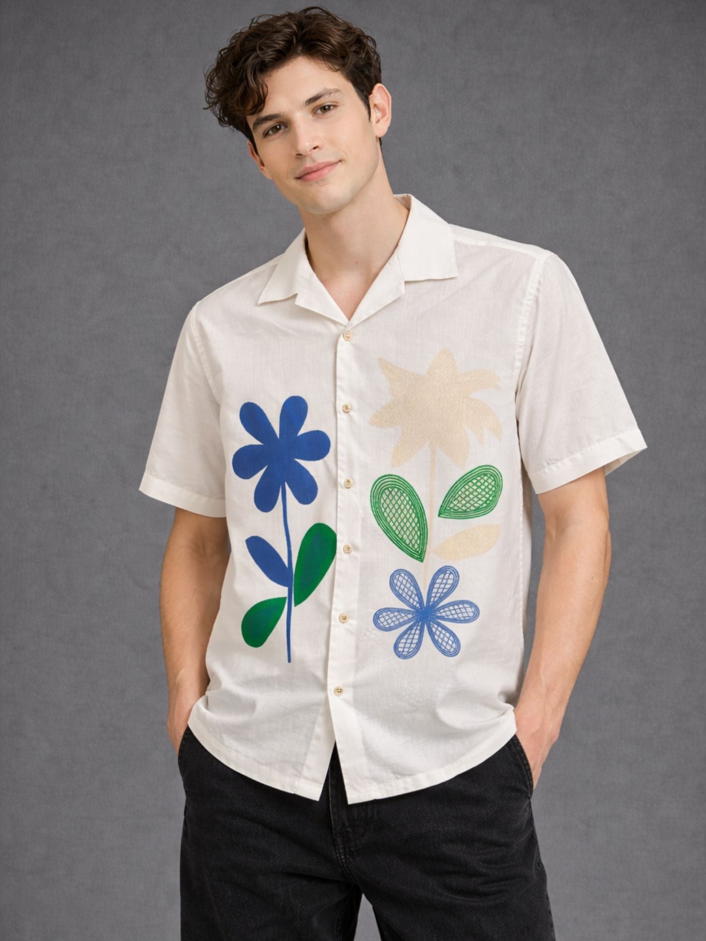 Artisan Floral Panel Shirt