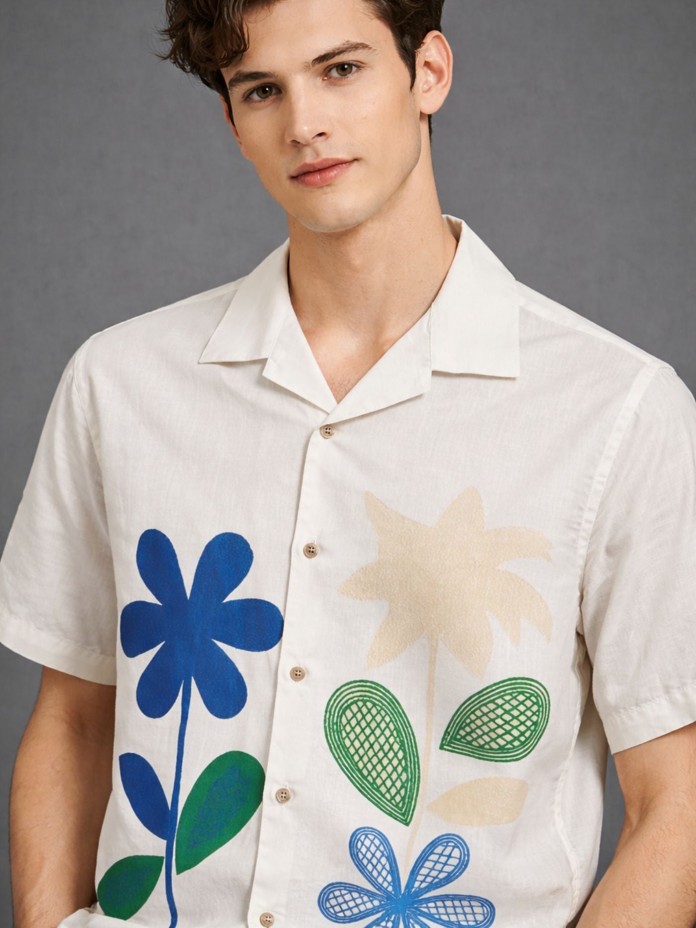 Artisan Floral Panel Shirt